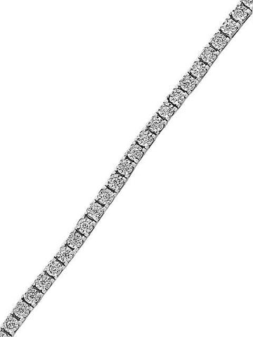 14K White Gold & 1 CT. T.W. Diamond Tennis Bracelet