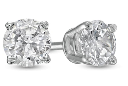 0.60 CT. T.W. Diamond Solitaire Stud Earrings