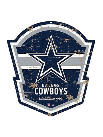 Dallas Cowboys 22" Pvc Distressed Shield